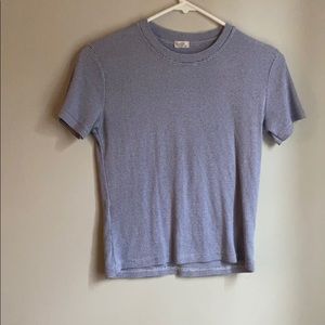 Blue and white striped T-shirt